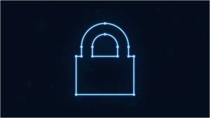 Free padlock neon cybersecurity vector