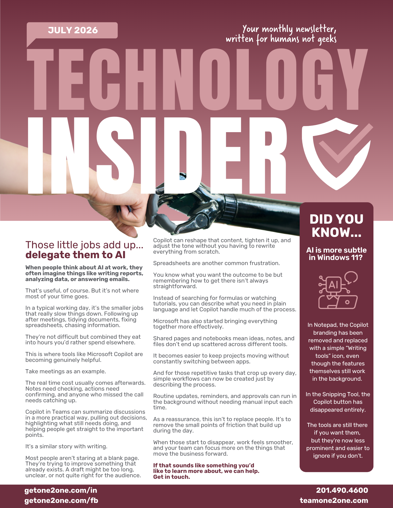 Tech Guide 2026-07 Newsletter Cover Tech Insider JULY 2026 Newsletter